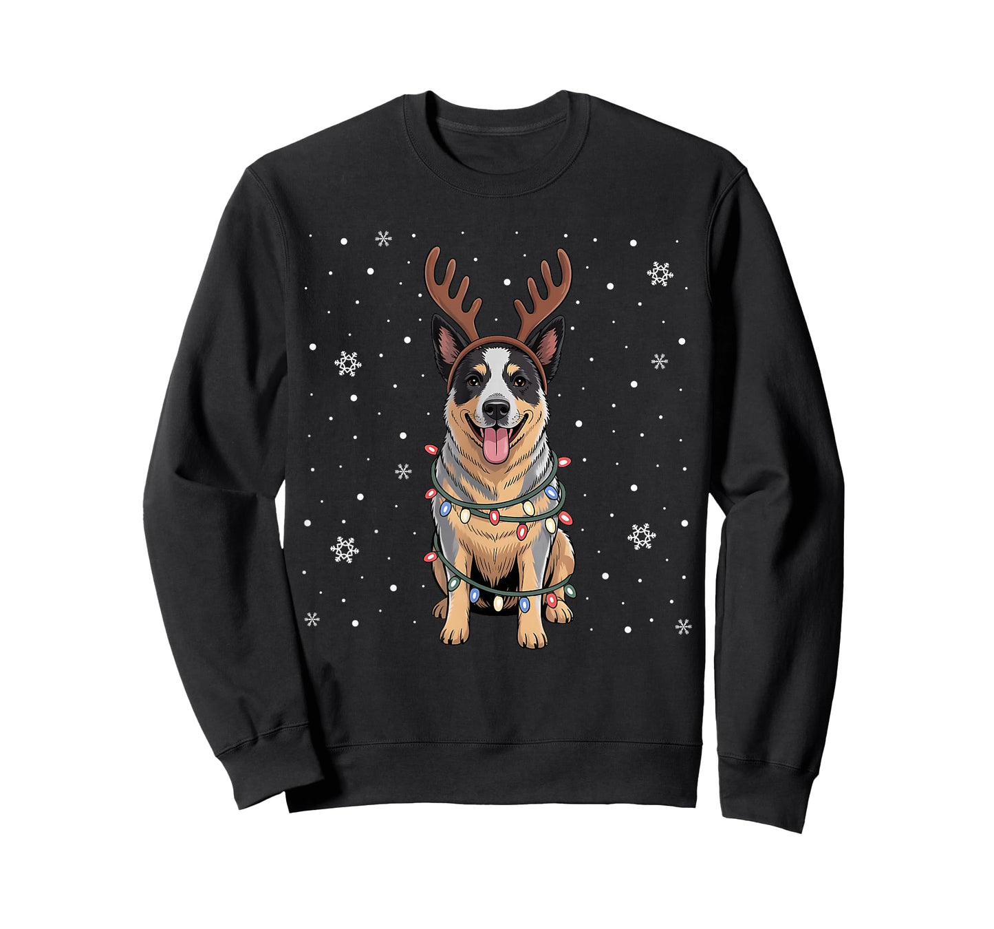 Xmas Holiday Santa Australian Cattle Dog Christmas Pajama T-Shirt