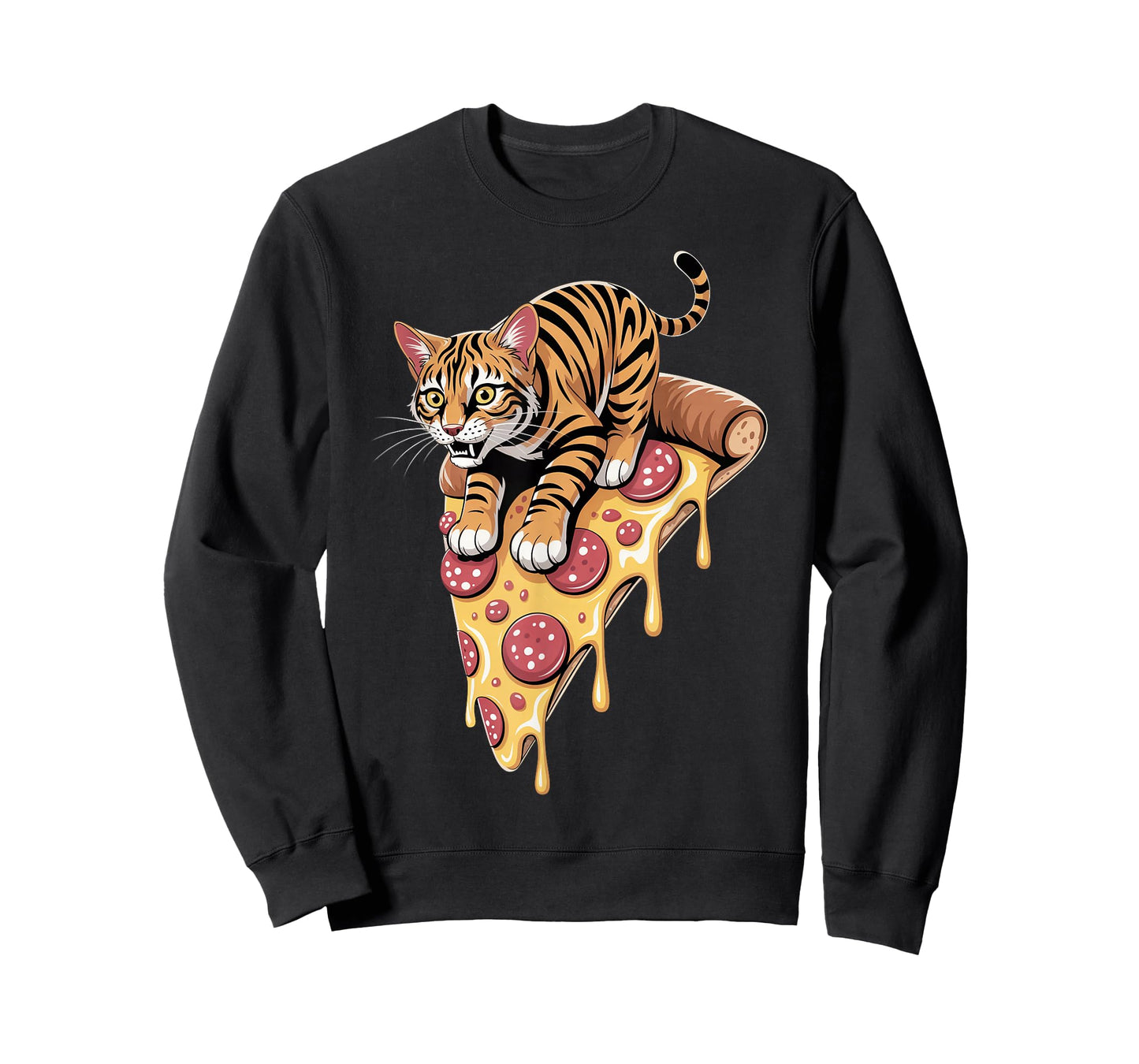 Funny Cat on Pizza T-Shirt