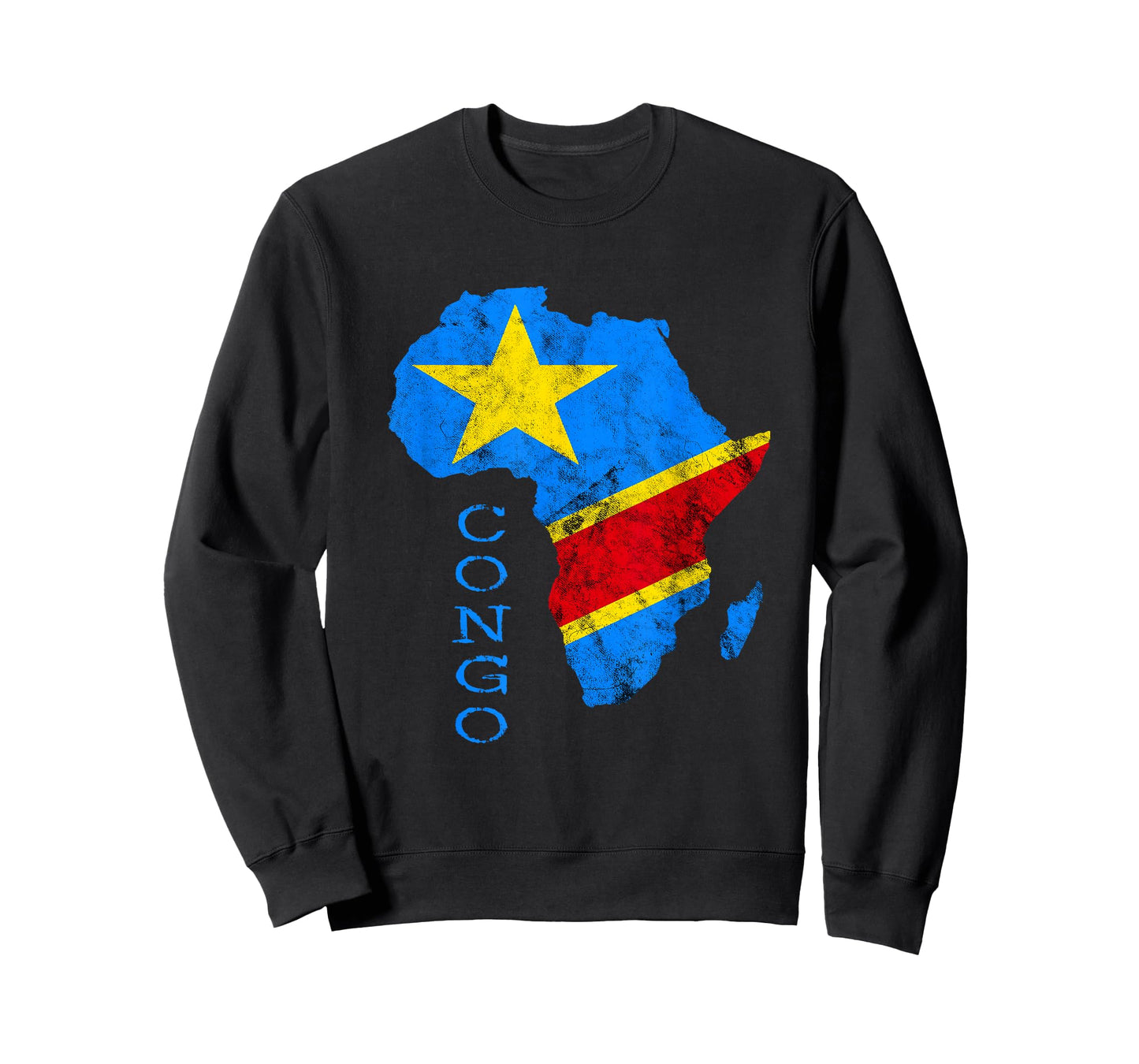 Congo Africa Map Congolese Flag African Roots DRC Pride T-Shirt