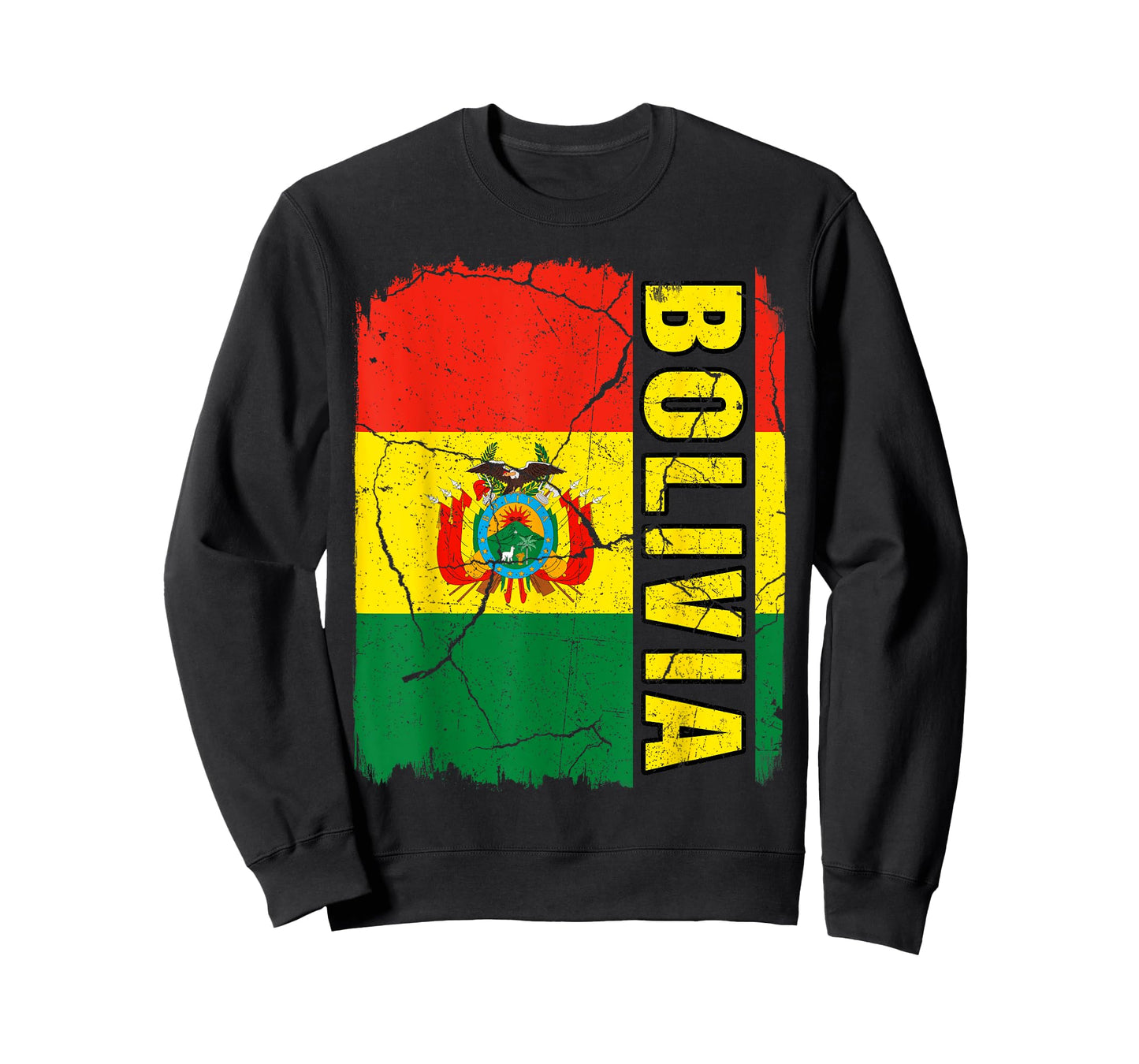 Vintage Bolivian Flag Bolivia Pride Roots Heritage Gift T-Shirt