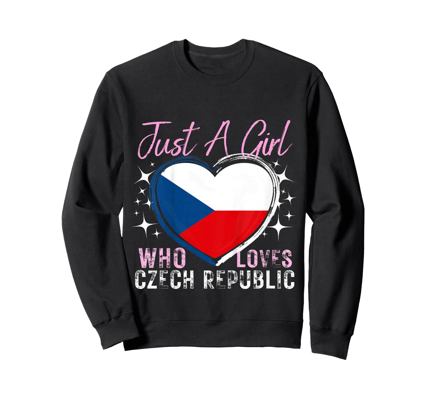 Kids Just A Girl Who Loves Czech Republic Heart Flag for Girls T-Shirt