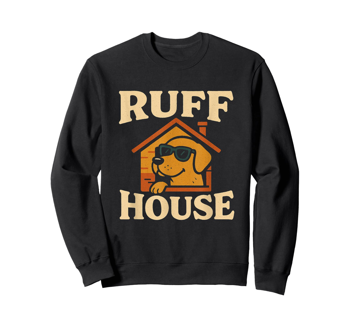 Ruff House Funny Cool Dog Sunglasses Home Pet Dog Puppy T-Shirt