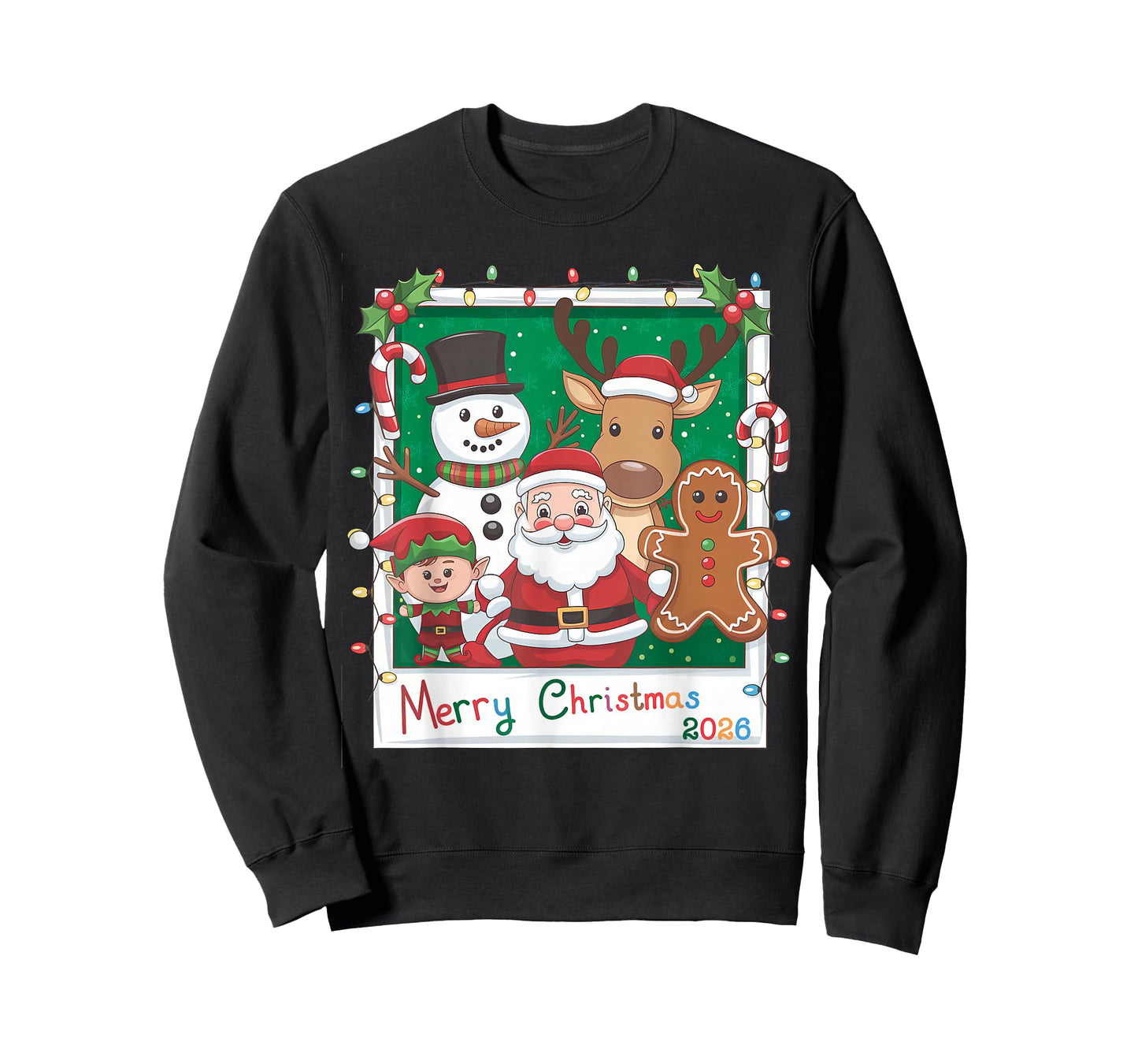 Merry Christmas Santa, Elf, Reindeer, Snowman, Gingerbread T-Shirt