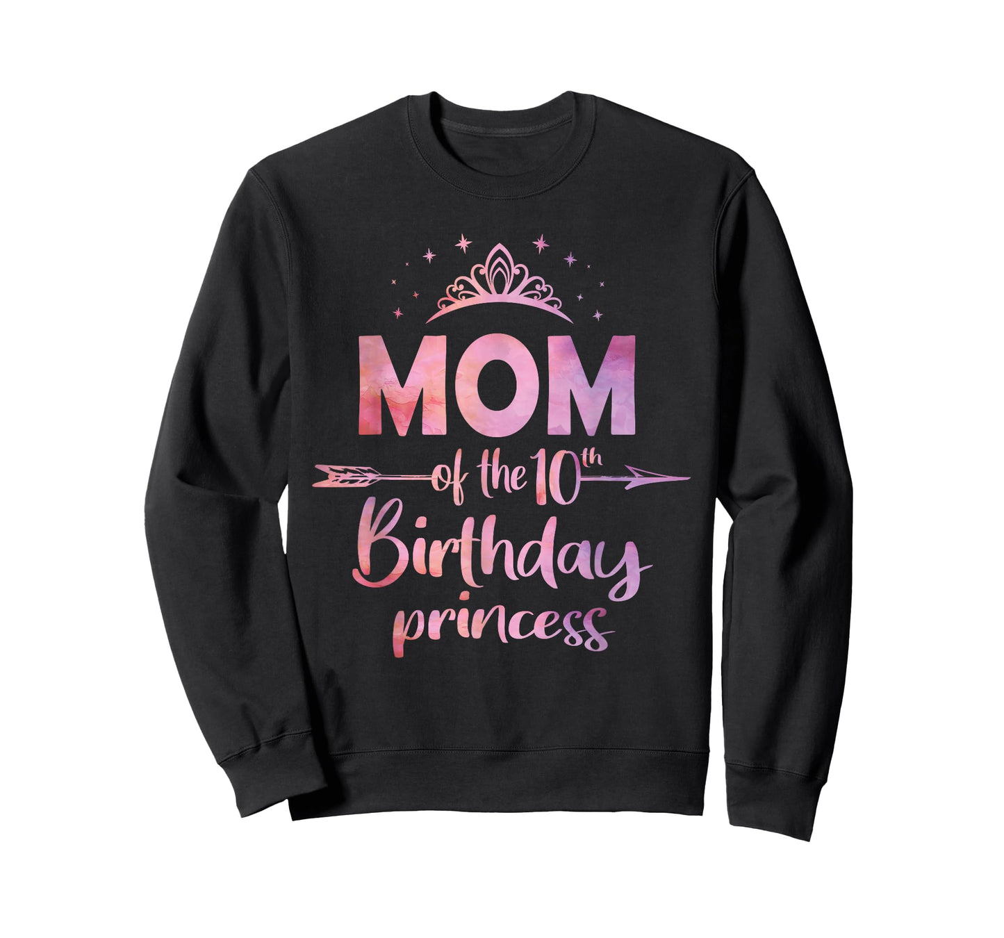 Mom of The 10th Birthday Princess Girl 10 Years Old B-Day T-Shirt
