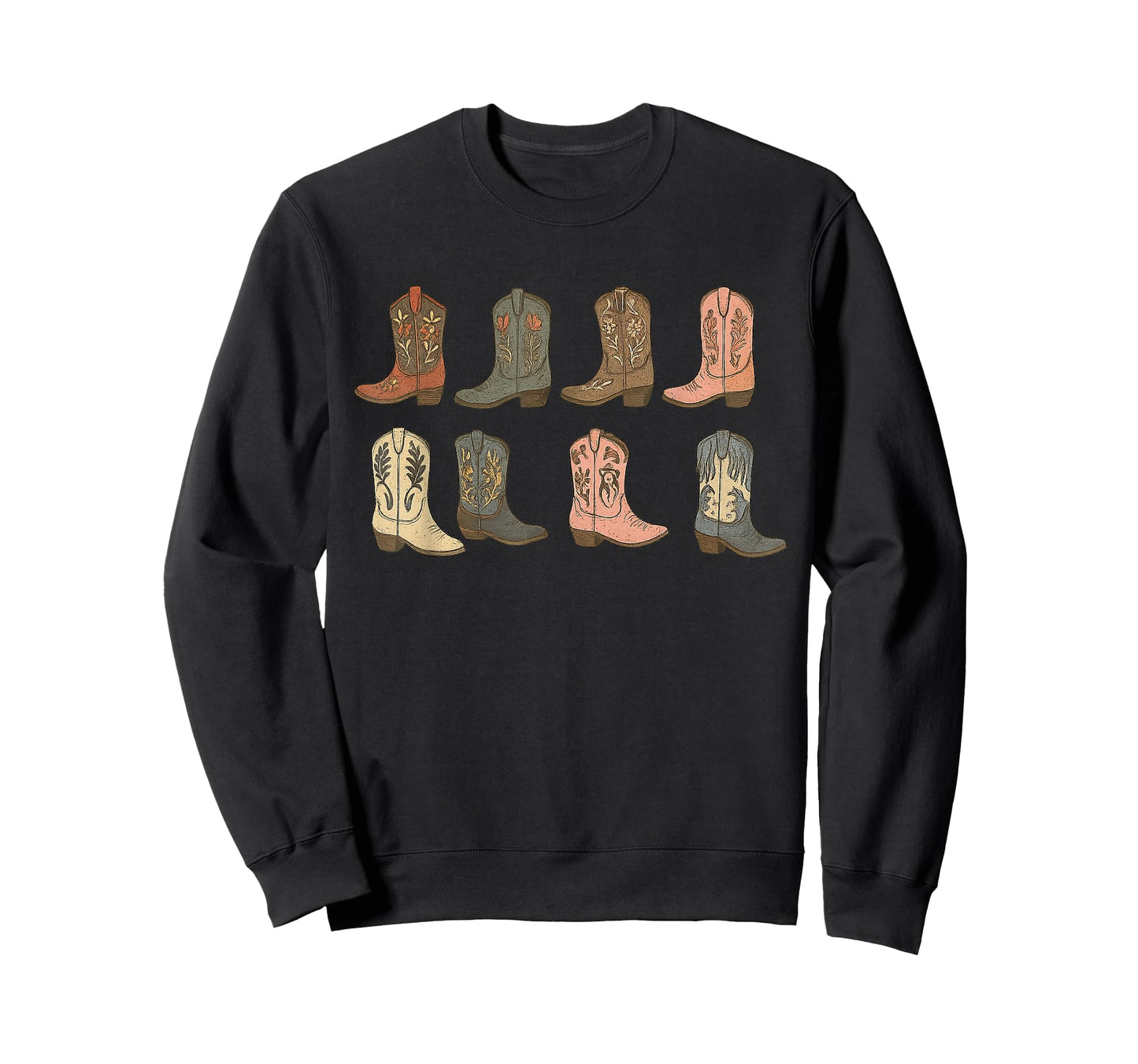 Cute Country Cowgirl Boots Cowboy Women Western Vintage T-Shirt