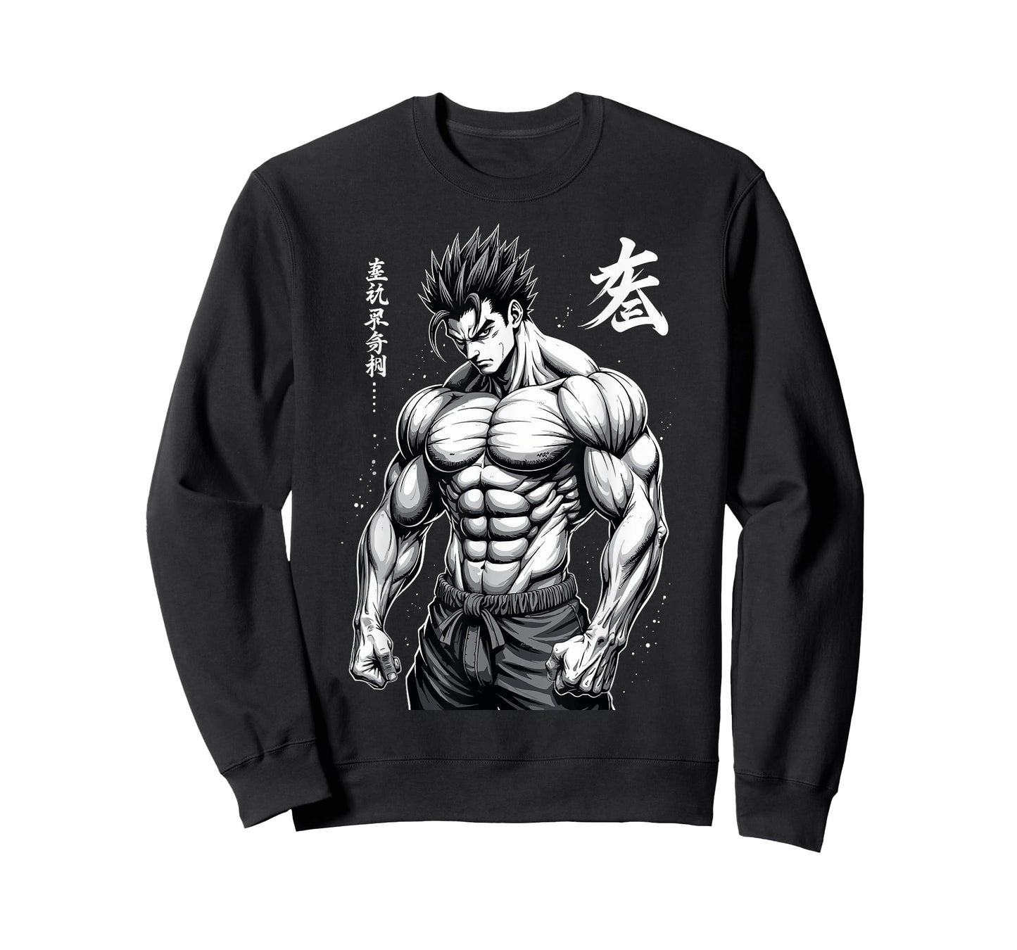 Powerlifter Japanese Anime Style Muscle Bodybuilder Gym T-Shirt