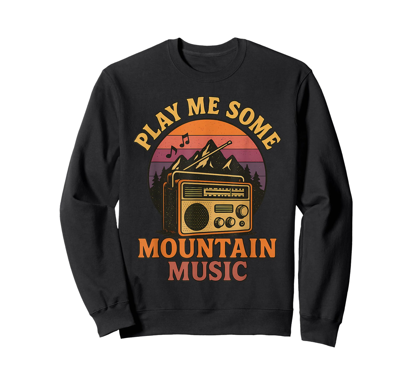 Play Me Some Mountain Music Retro Country Music T-Shirt