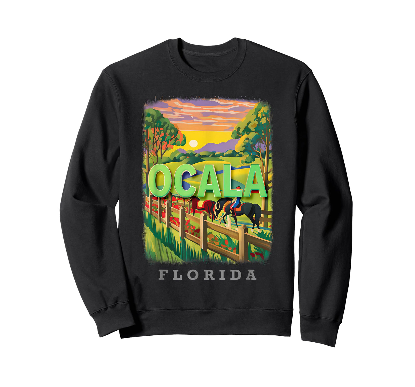 Ocala Florida FL Horse Country Bliss SD634 T-Shirt
