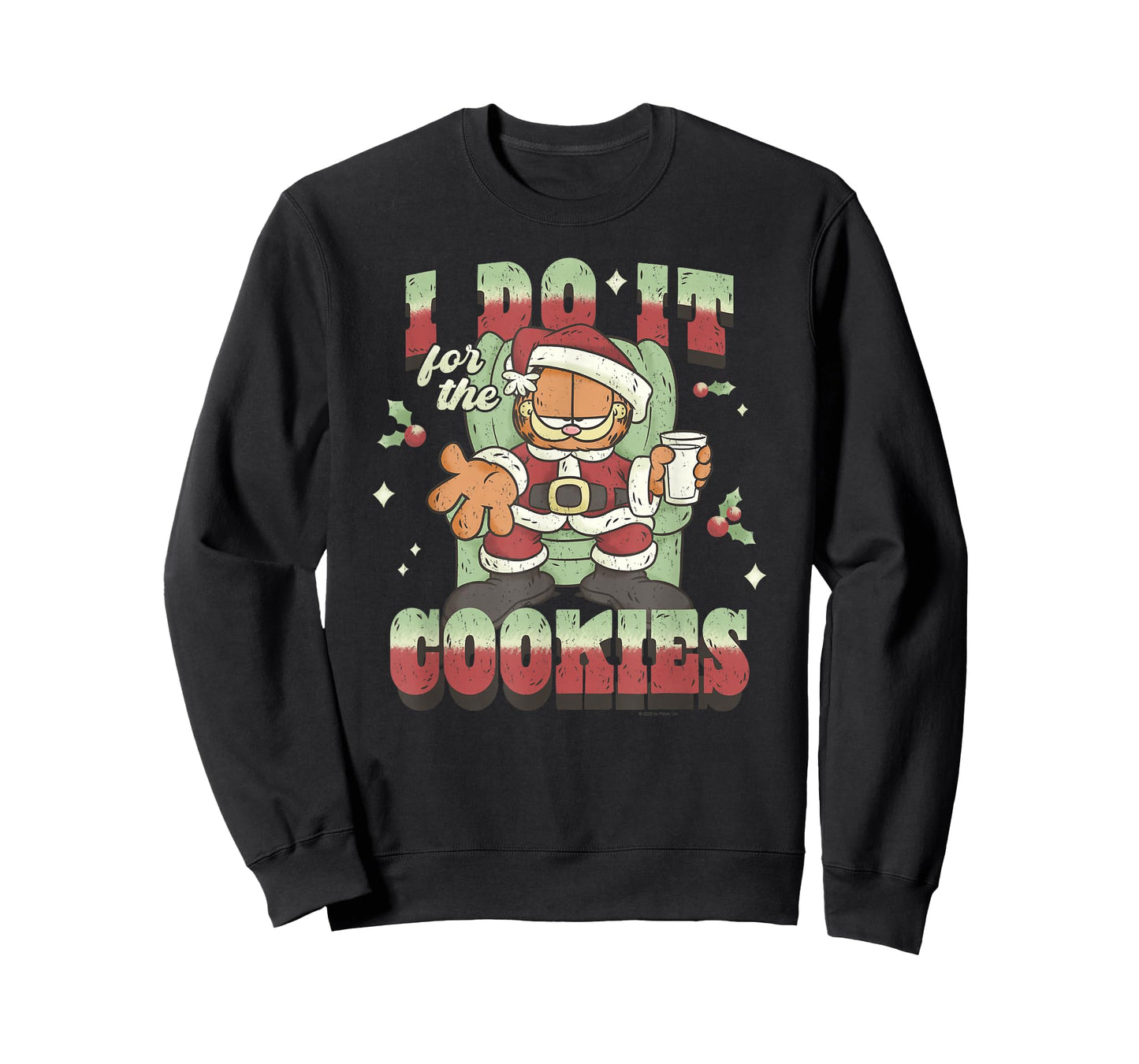 Garfield Christmas I Do It for The Cookies Holidays Portrait T-Shirt