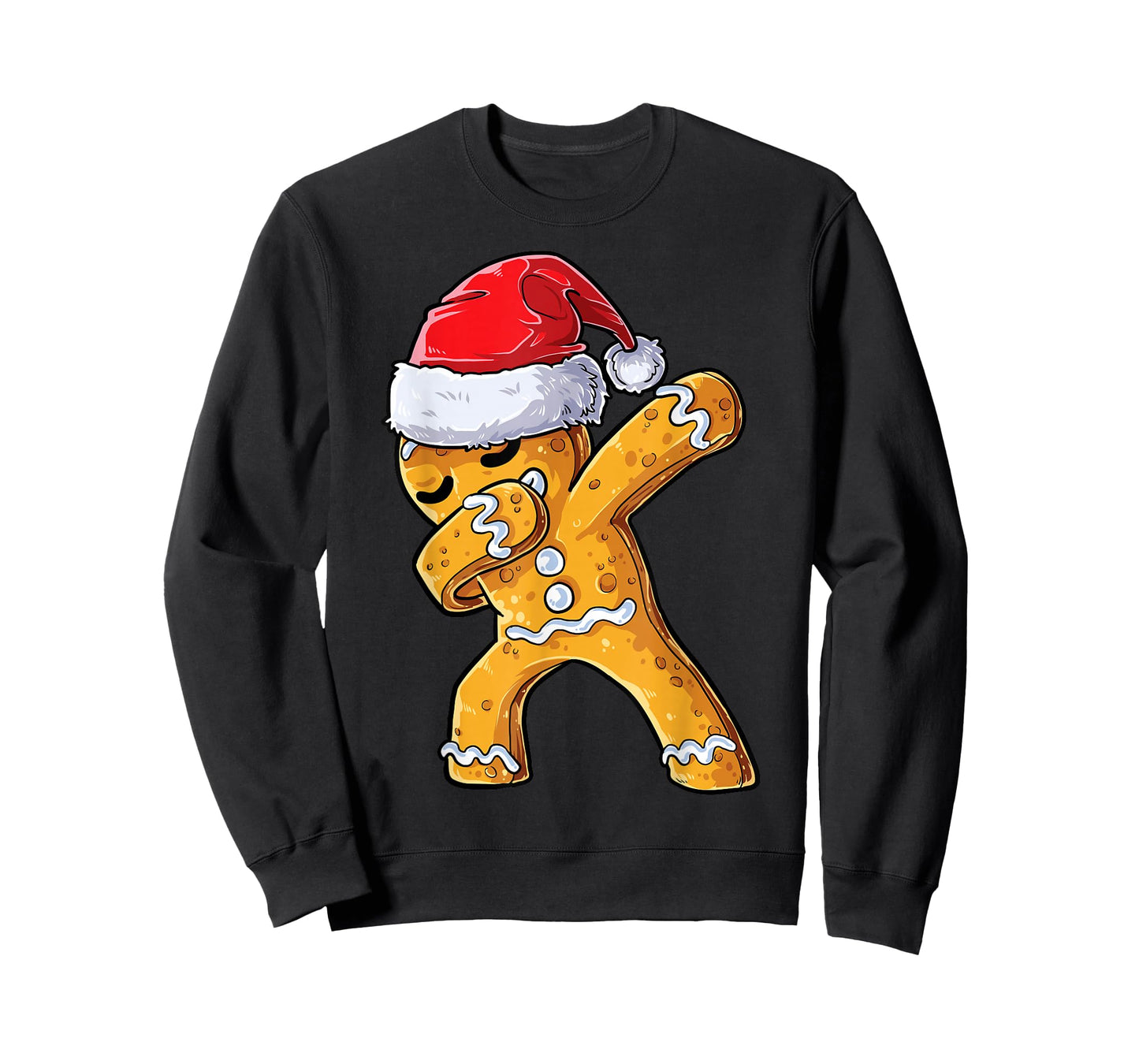 Dabbing Gingerbread Santa Christmas Boys Men Xmas Cookie T-Shirt