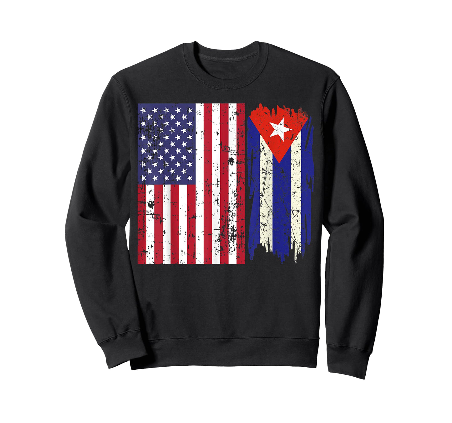 Vintage Proud Patriotic Cuba and Pride American Cuban Flag T-Shirt for Women Kids Men