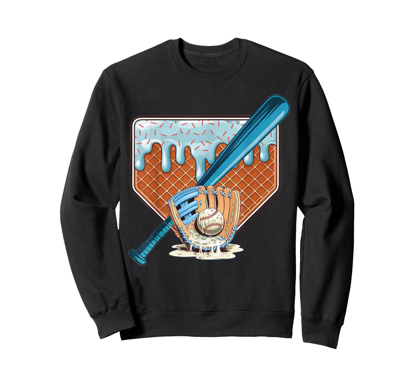 Baseball Home Plate Drip With Sprinkles Drip T-Shirt