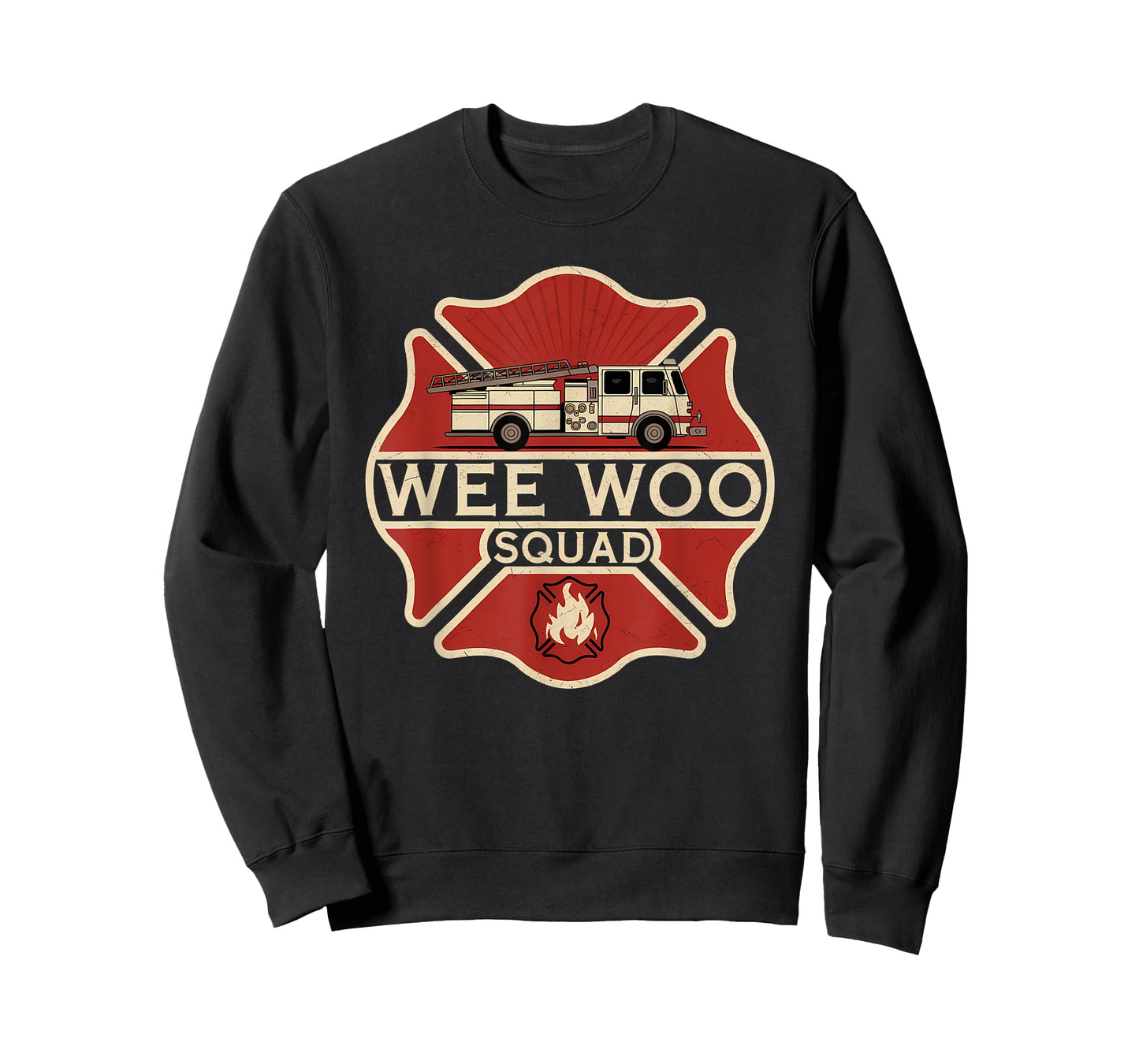 Wee Woo Squad Funny Firefighter Fire Truck Fireman Men Women T-Shirt