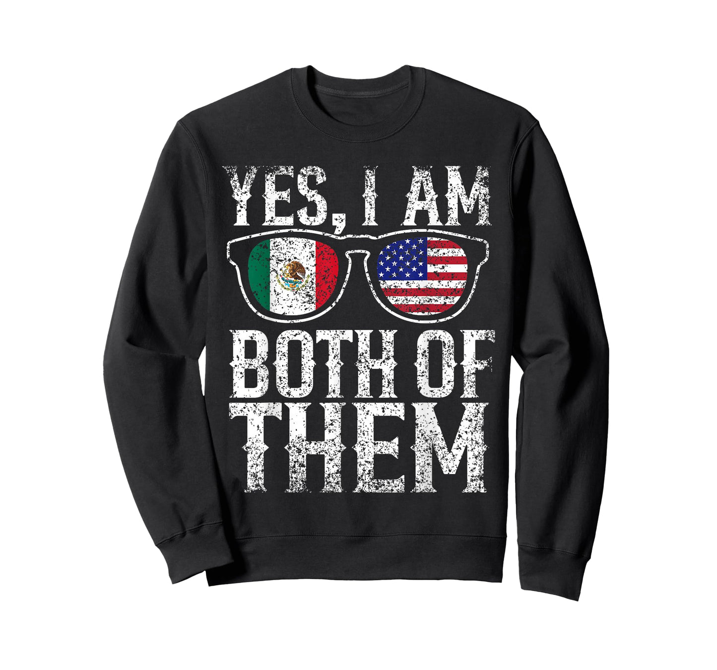 Ja Ich Bin Sie Beide Us USA Mexico Mexican American T-Shirt