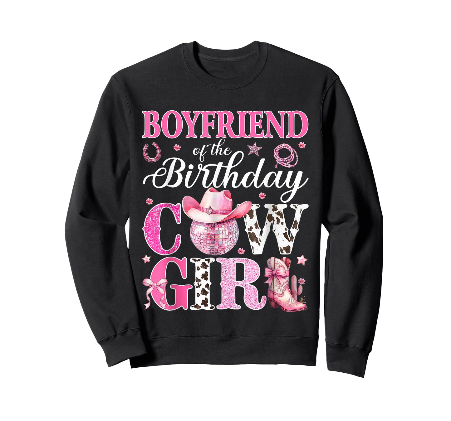 Boyfriend Of The Birthday Cowgirl Rodeo Party Bday Girl T-Shirt