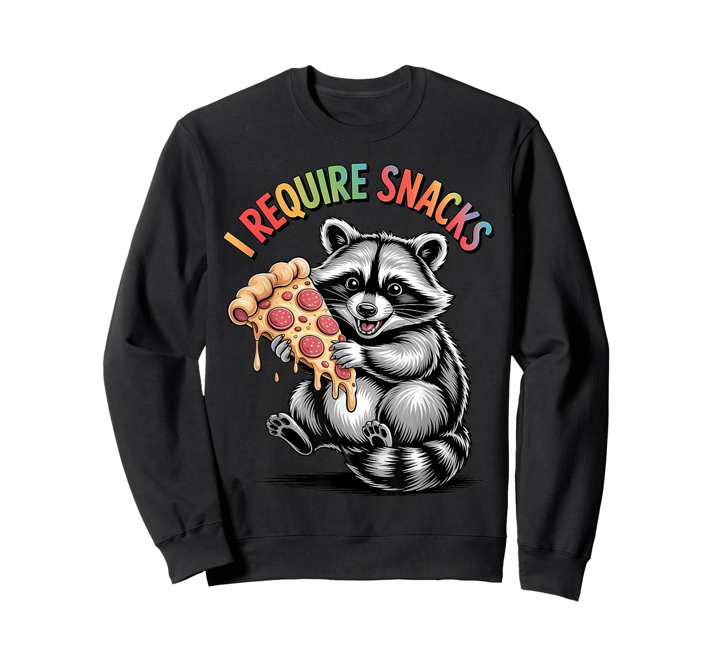 I Require Snacks Raccoon Shirt Funny Christmas Men Women T-Shirt