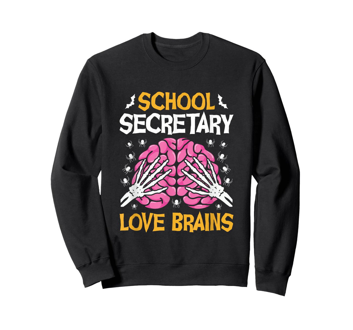 School Secretary Love Brains Funny Halloween School T-Shirt
