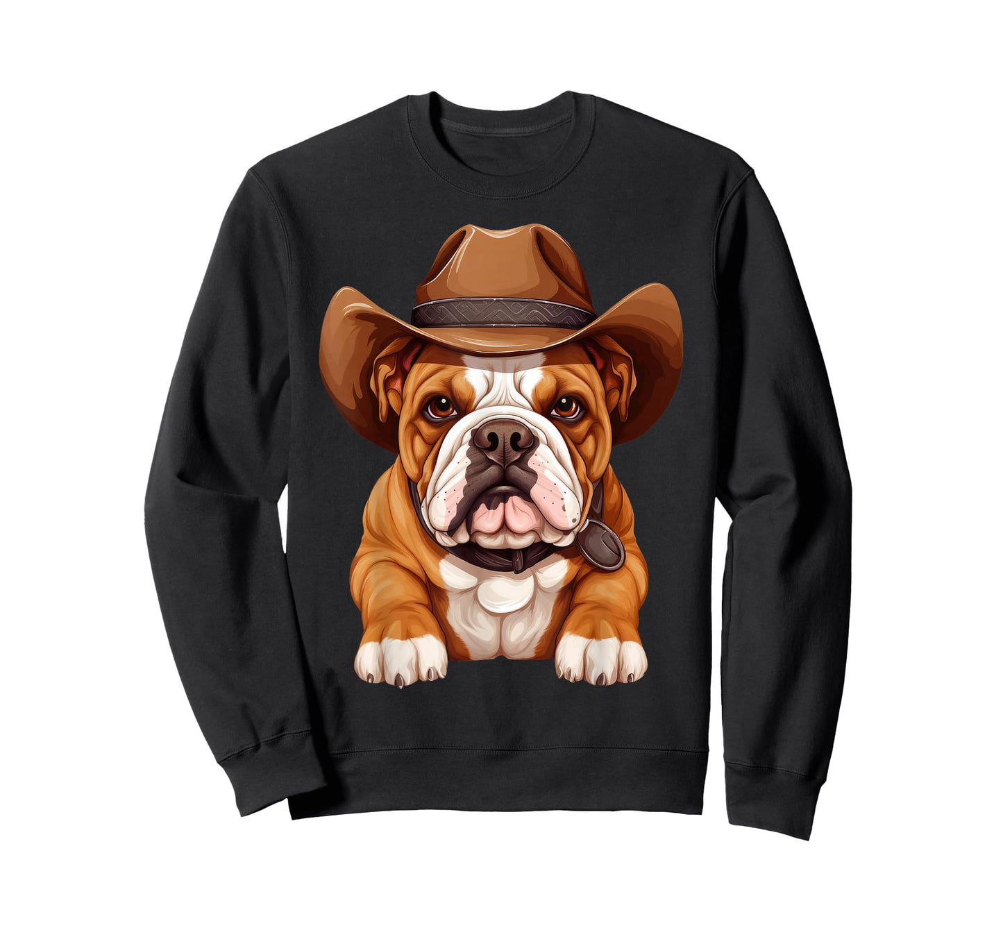 English Bulldog in Cowboy Hat Bulldog Lovers T-Shirt