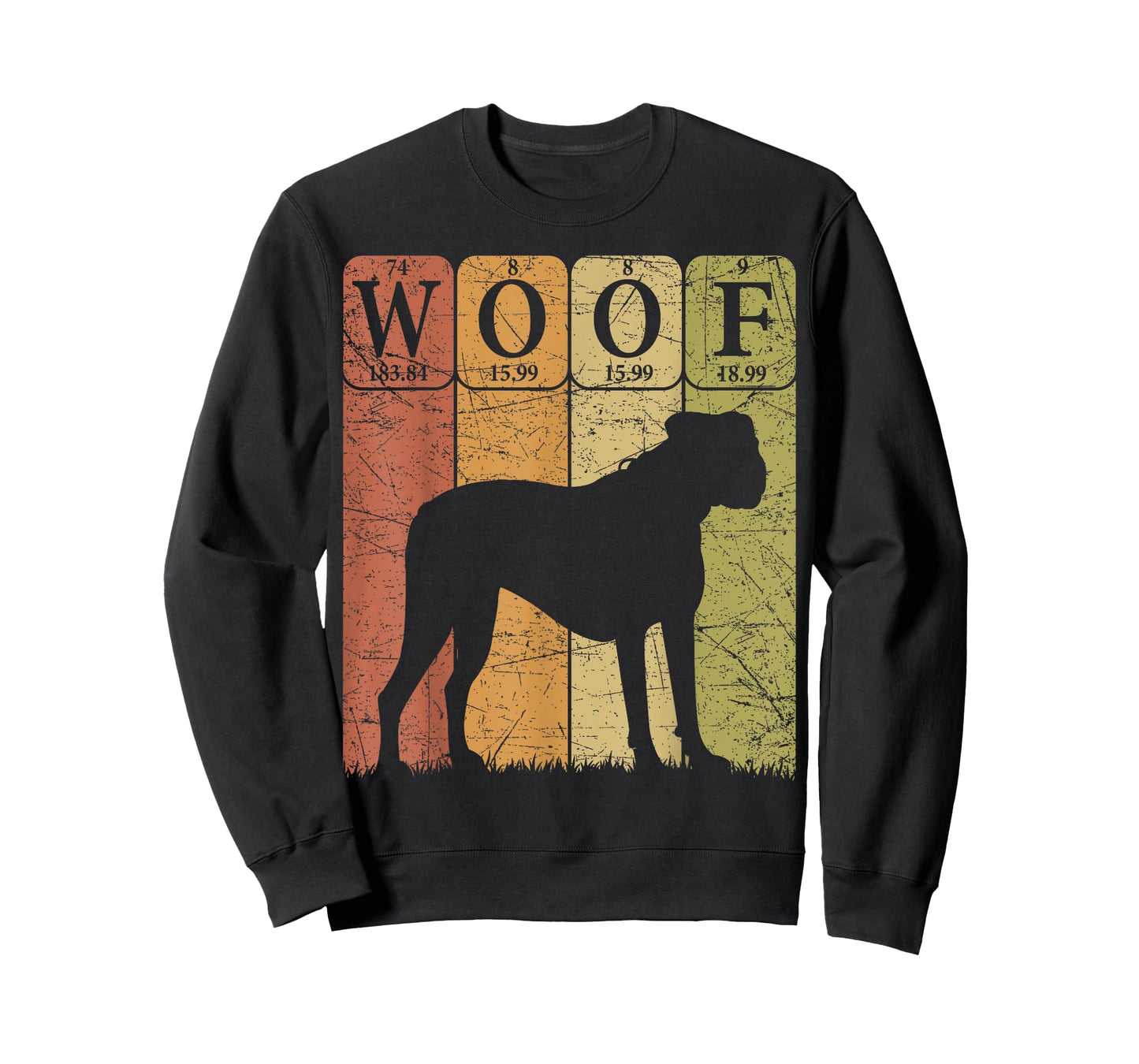Boxer Dog Periodic Table Elements Dog Lover Woof T-Shirt