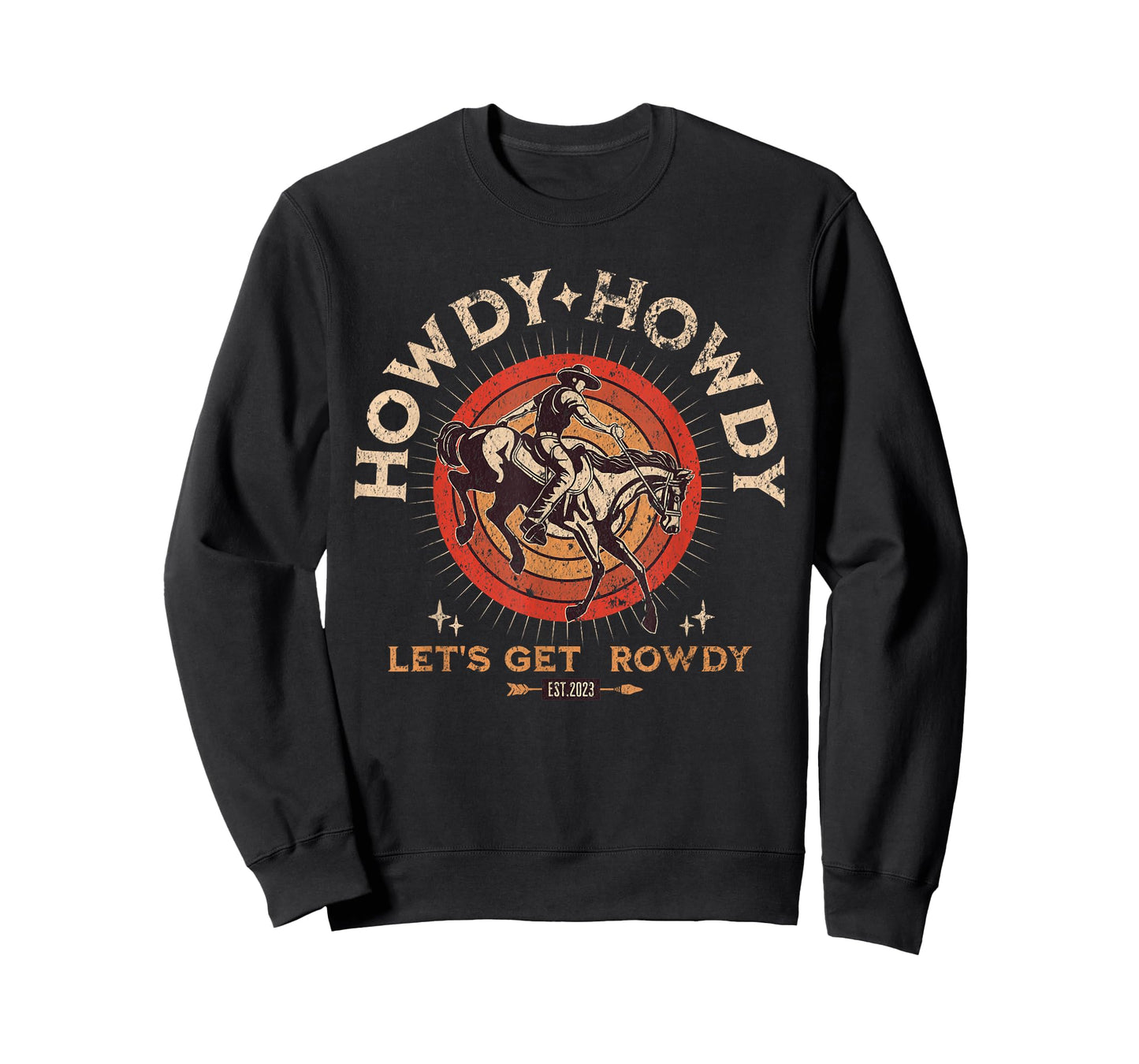 Howdy Howdy Lets Get Rowdy Retro Western Country T-Shirt