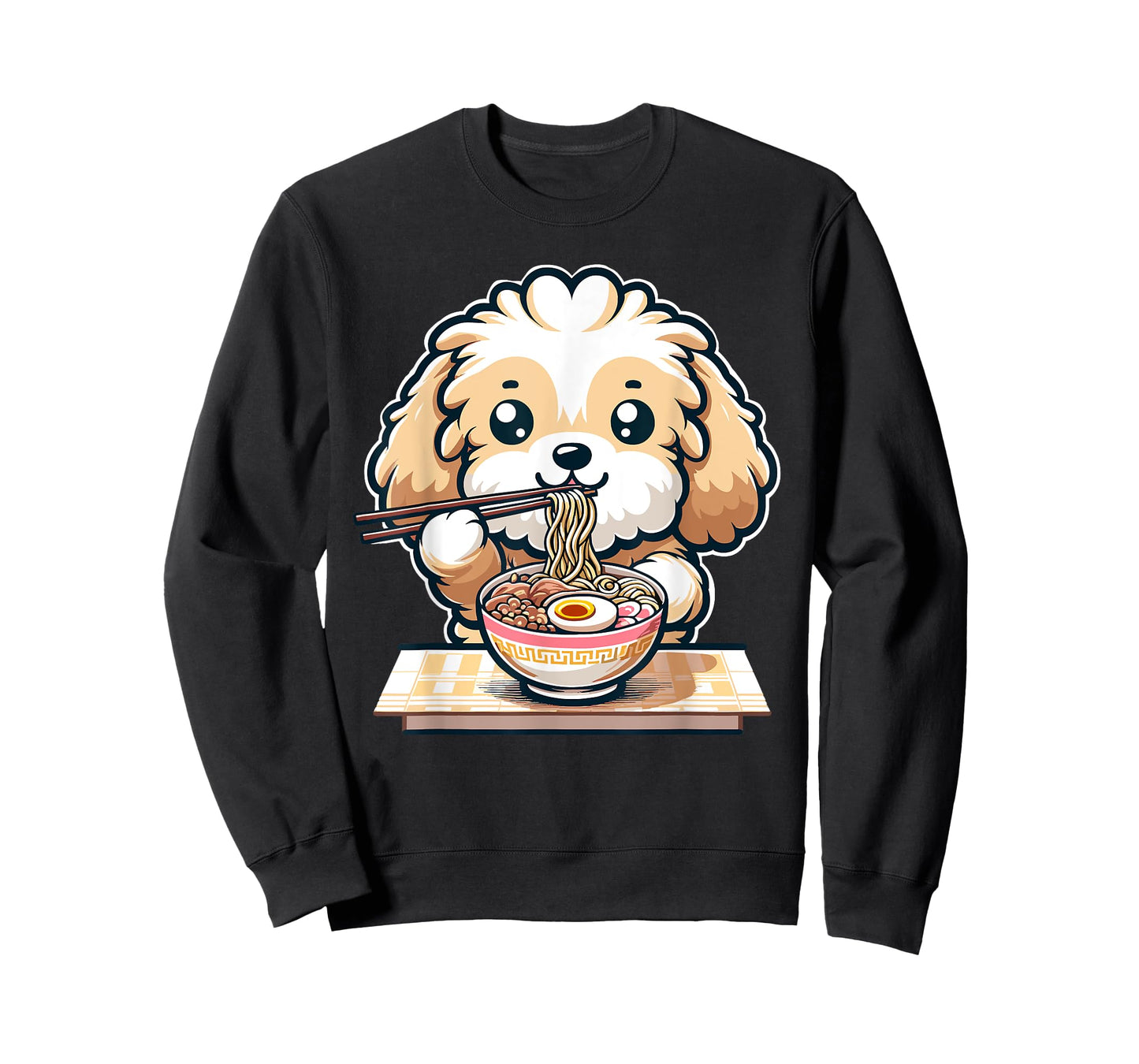 Cute Kawaii Cockapoo Eating Ramen Noodles Food Dog Lovers T-Shirt