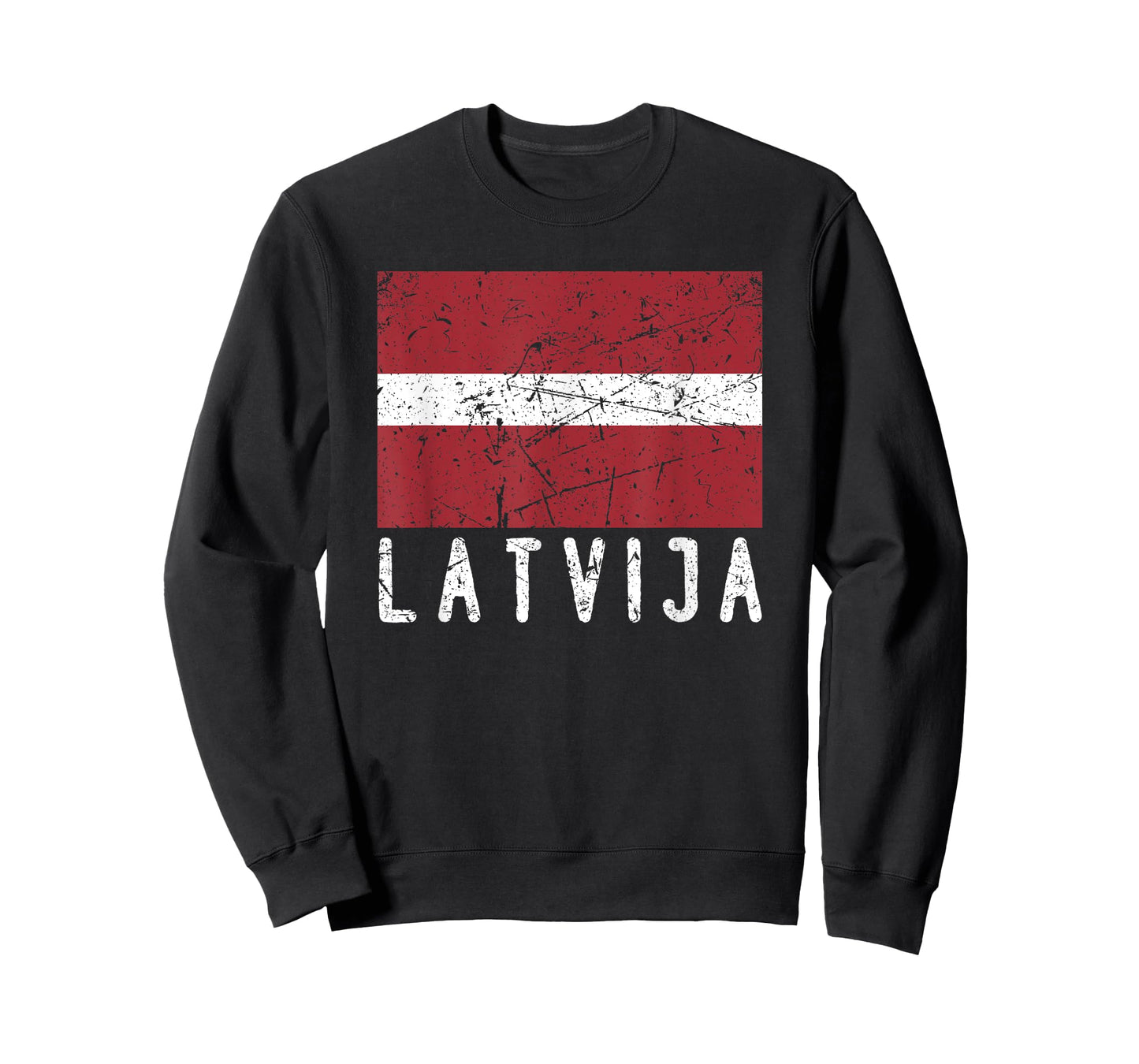 Latvian Flag Of Latvija Distressed Men Women Kids Latvia T-Shirt