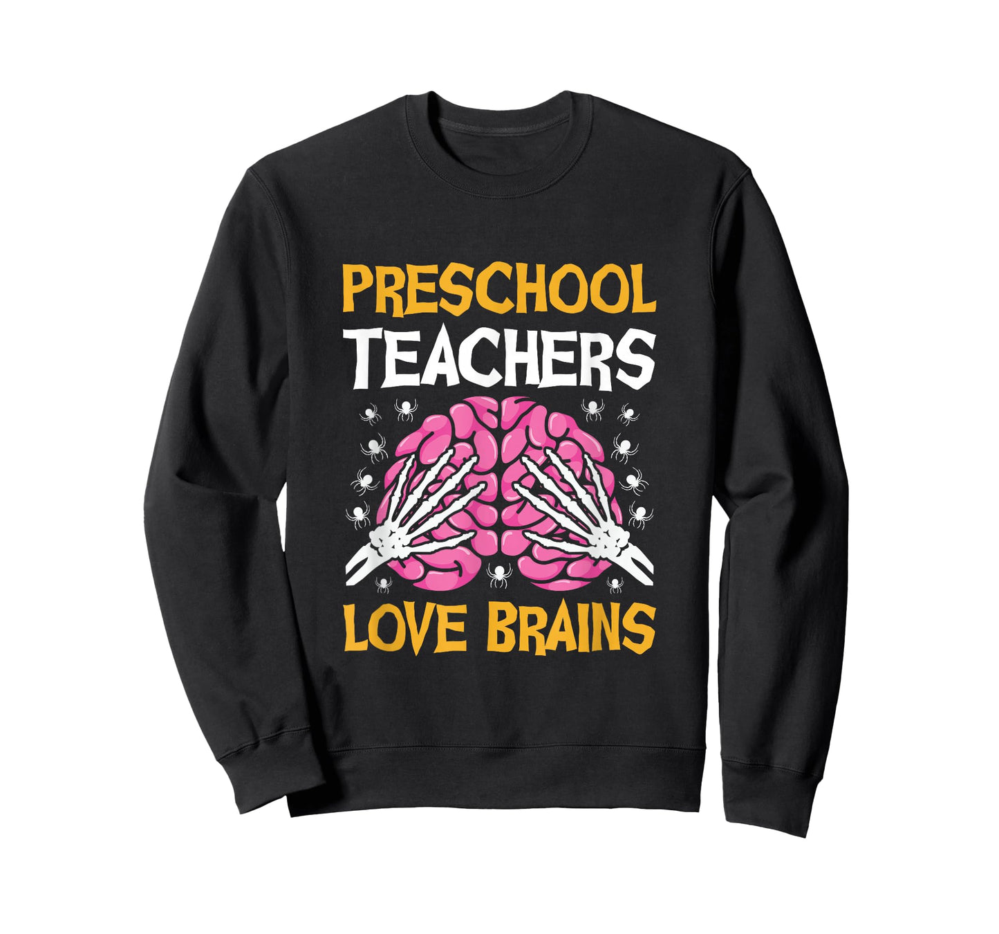 Preschool Teacher Love Brains Funny Halloween School T-Shirt