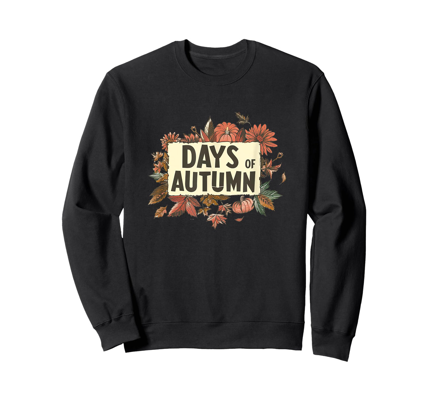 Amazing Days of Autumn Emblem with Nice Colorful Leaves T-Shirt
