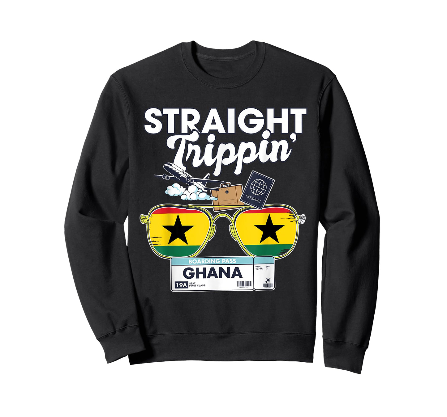 Straight Trippin' Ghana Vacation Tour Travel Trip Matching T-Shirt