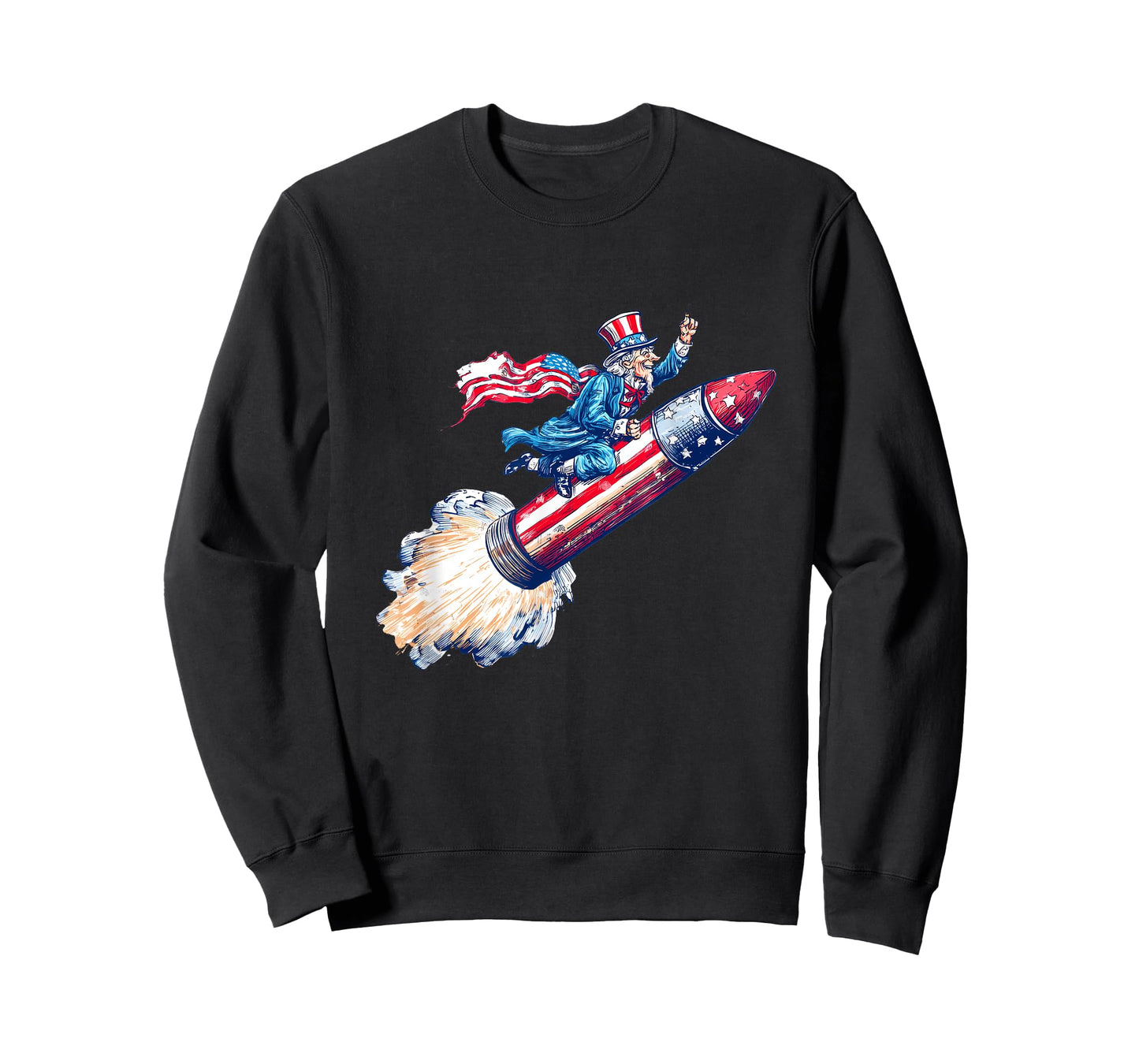 Amazing Rocket Sam with Firework for US Space Lovers T-Shirt