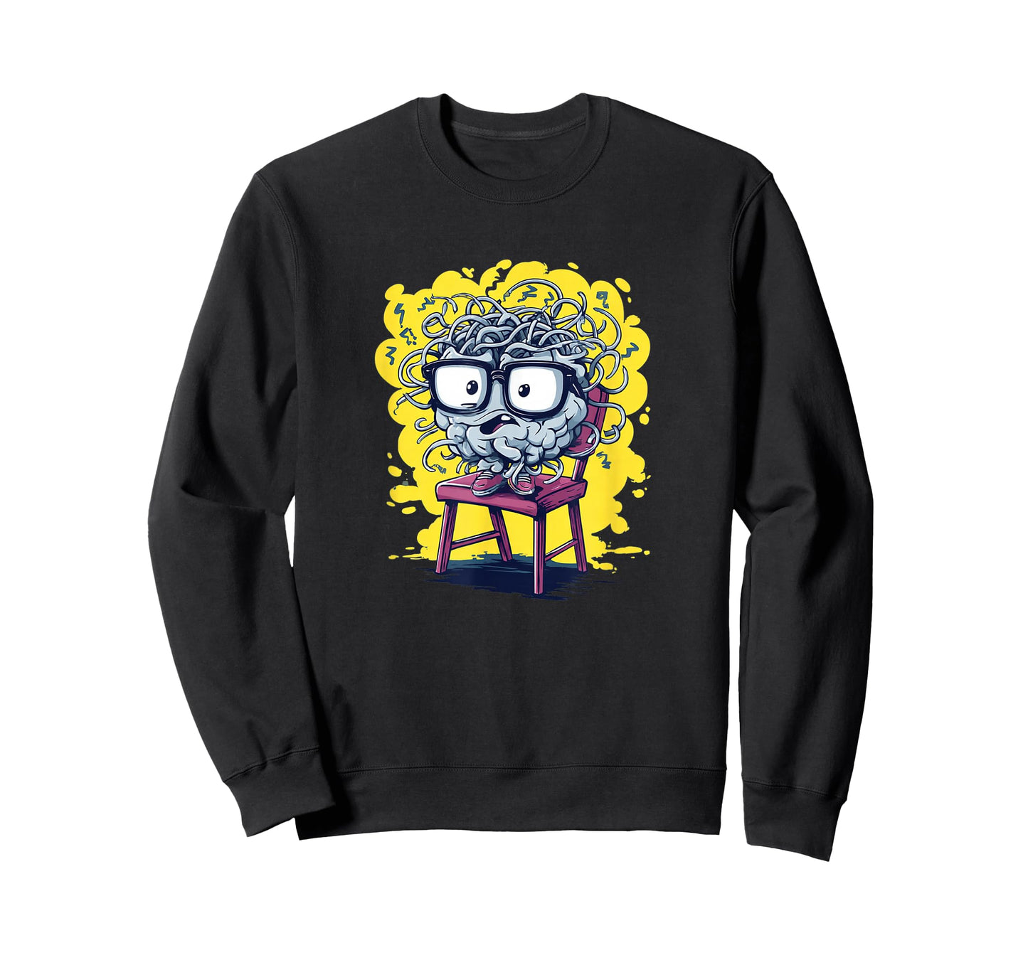 Cool Brain with Glasses and Chair Costume T-Shirt