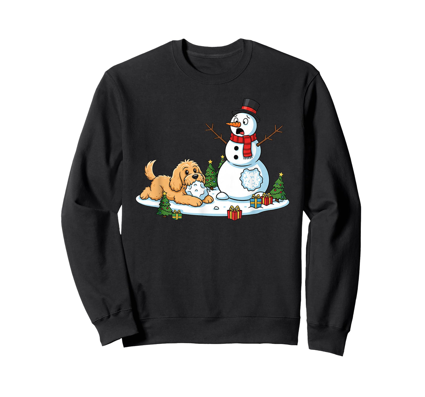Funny Cockapoo Snowman Christmas Tree Xmas Womens Mens Kids T-Shirt