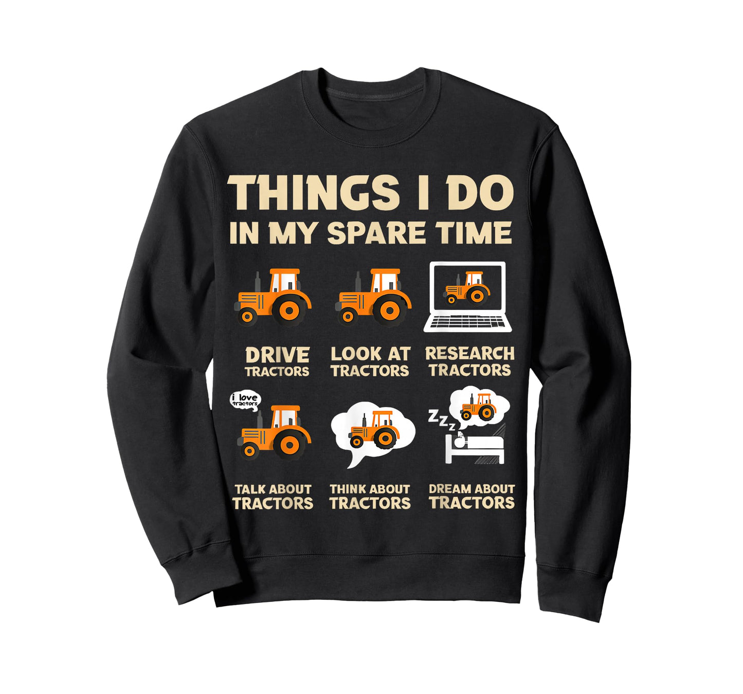 Things I Do in My Spare Time Funny Tractor Lover Farmer Boys T-Shirt