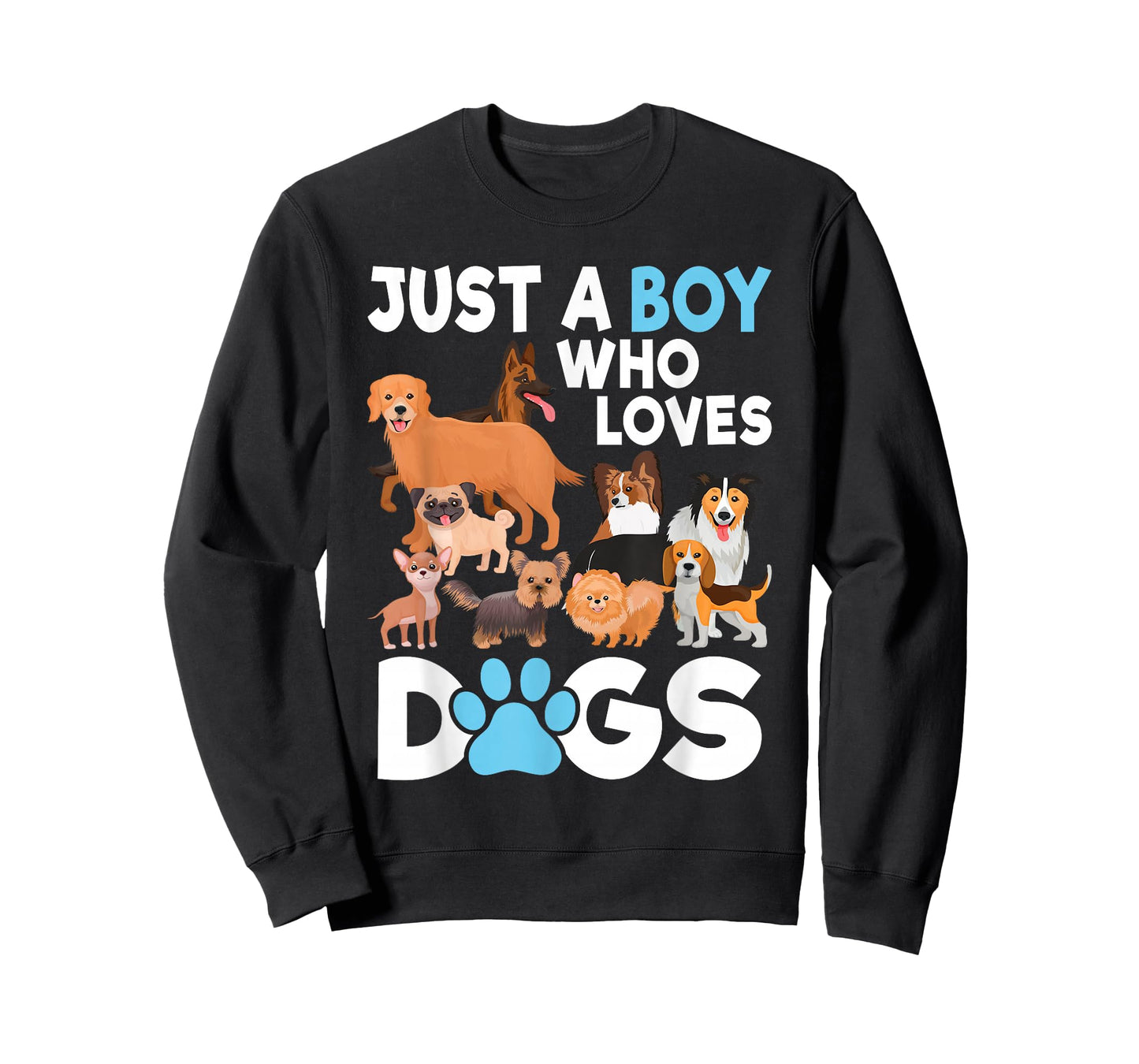Just A Boy Who Loves Dogs Funny Dog Lover Boys Kids T-Shirt