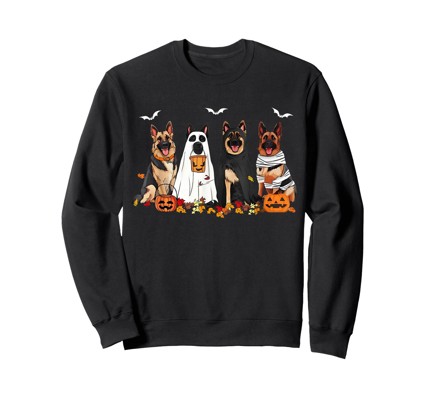 Funny Ghost German Shepherd Halloween Dog Mom Dog Witch T-Shirt