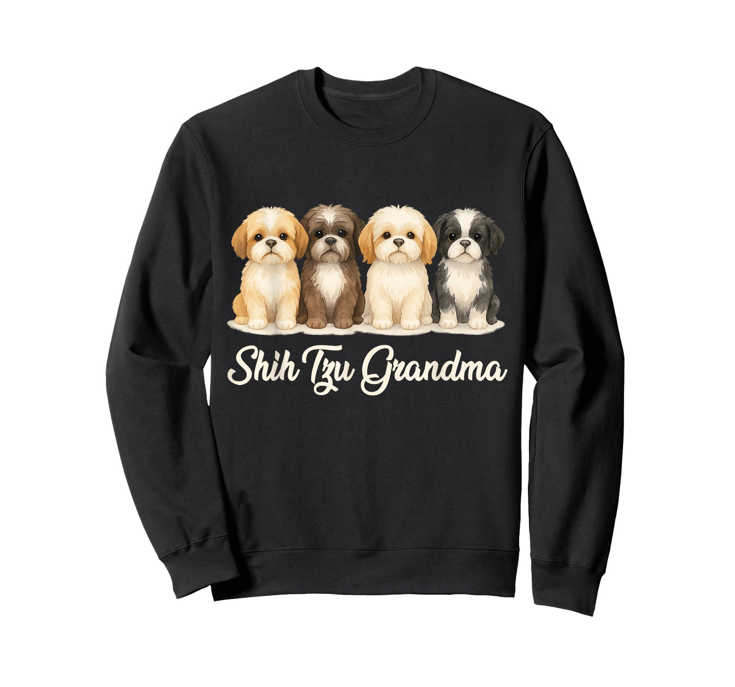 Shih Tzu Grandma Cute Dog Lover Gift Funny Women Puppy Owner T-Shirt