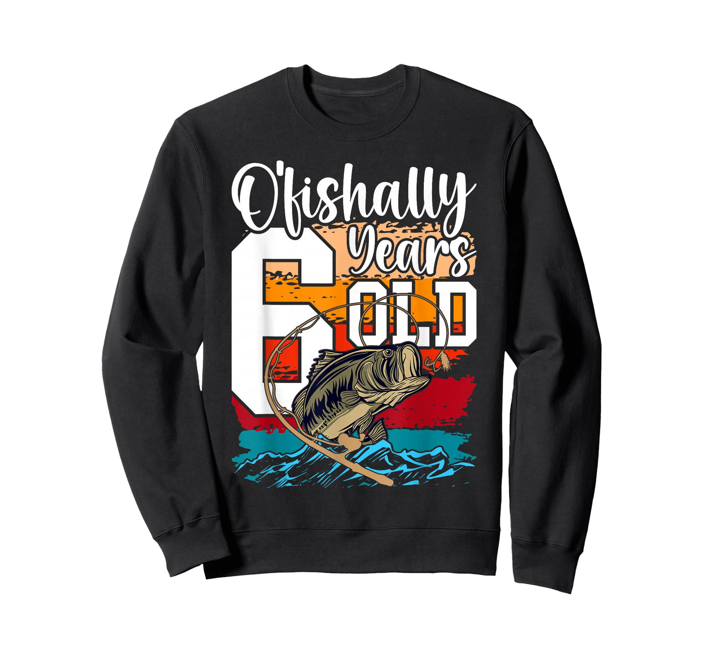 Ofishally 6 Years Old Fisherman 6th Birthday Fishing T-Shirt