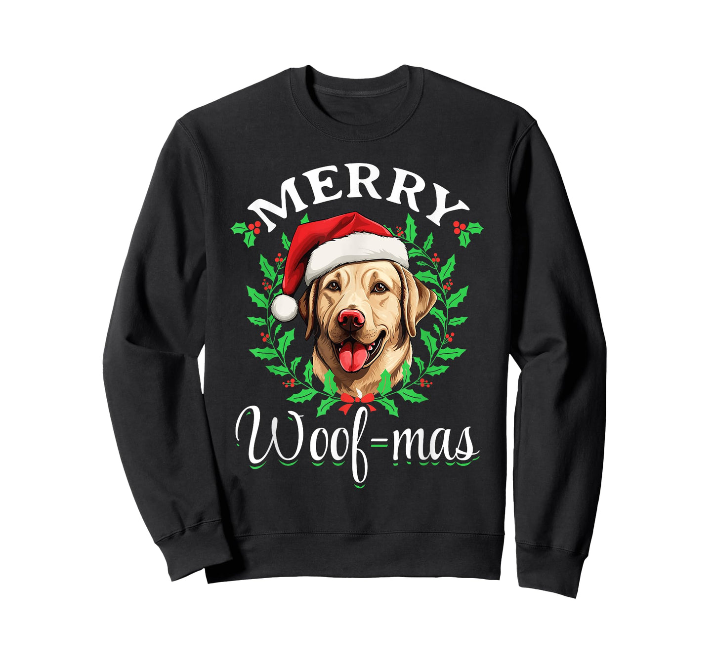 Labrador Retriever Merry Woof-mas Christmas X-mas T-Shirt