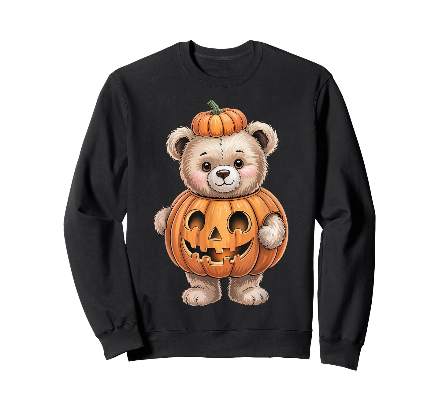 Cute Teddy Bear Pumpkin Halloween Costume Autumn Tee T-Shirt