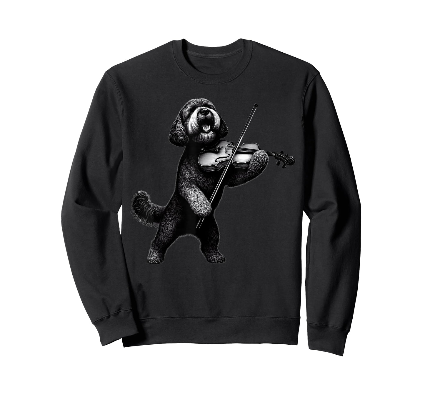 Funny Dog Playing Violin Violinist Orchestra Musician T-Shirt