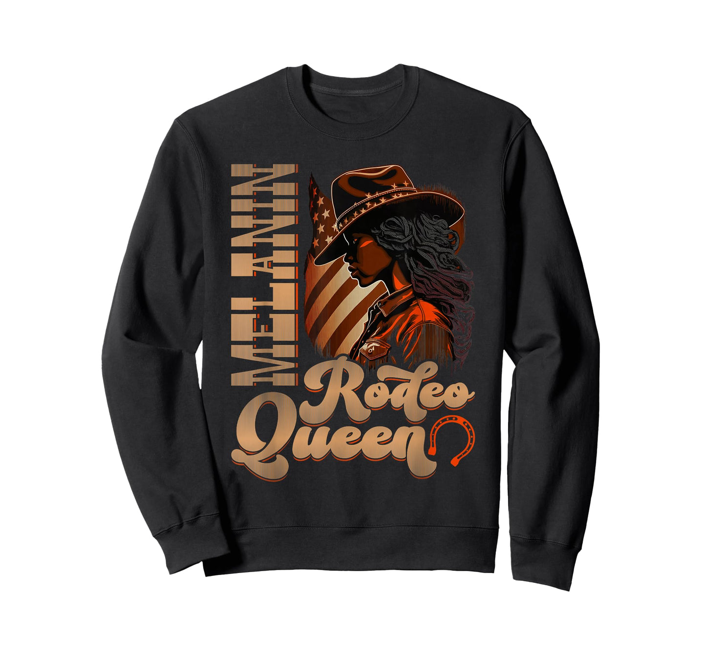 Melanin Rodeo Queen Country African-American Cowgirl T-Shirt