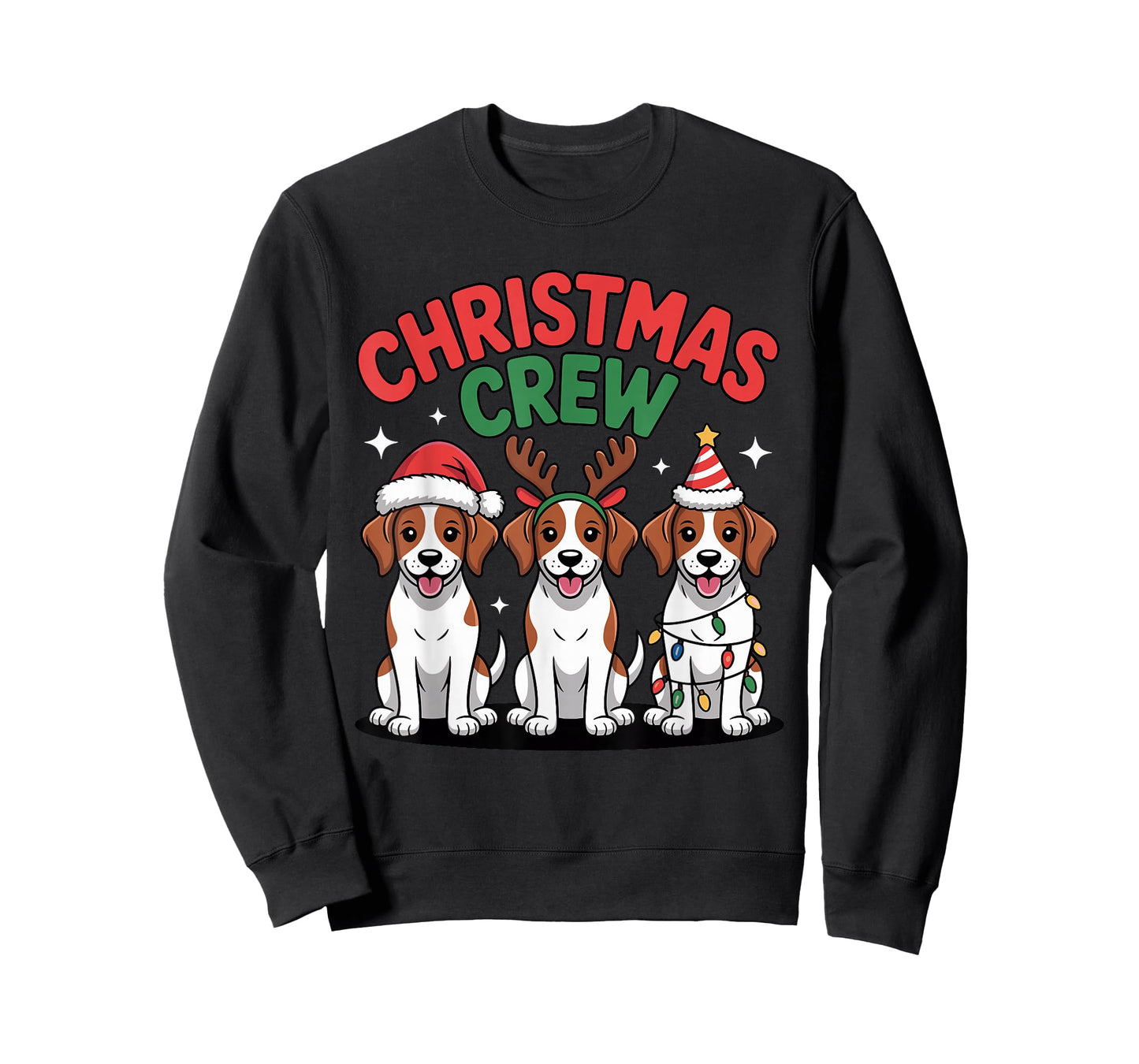Christmas Crew Xmas Dog Puppy Breed Funny Christmas Brittany T-Shirt