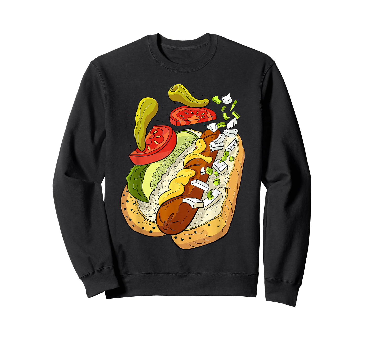 Official Chicago Style Hot Dog Street Art T-Shirt