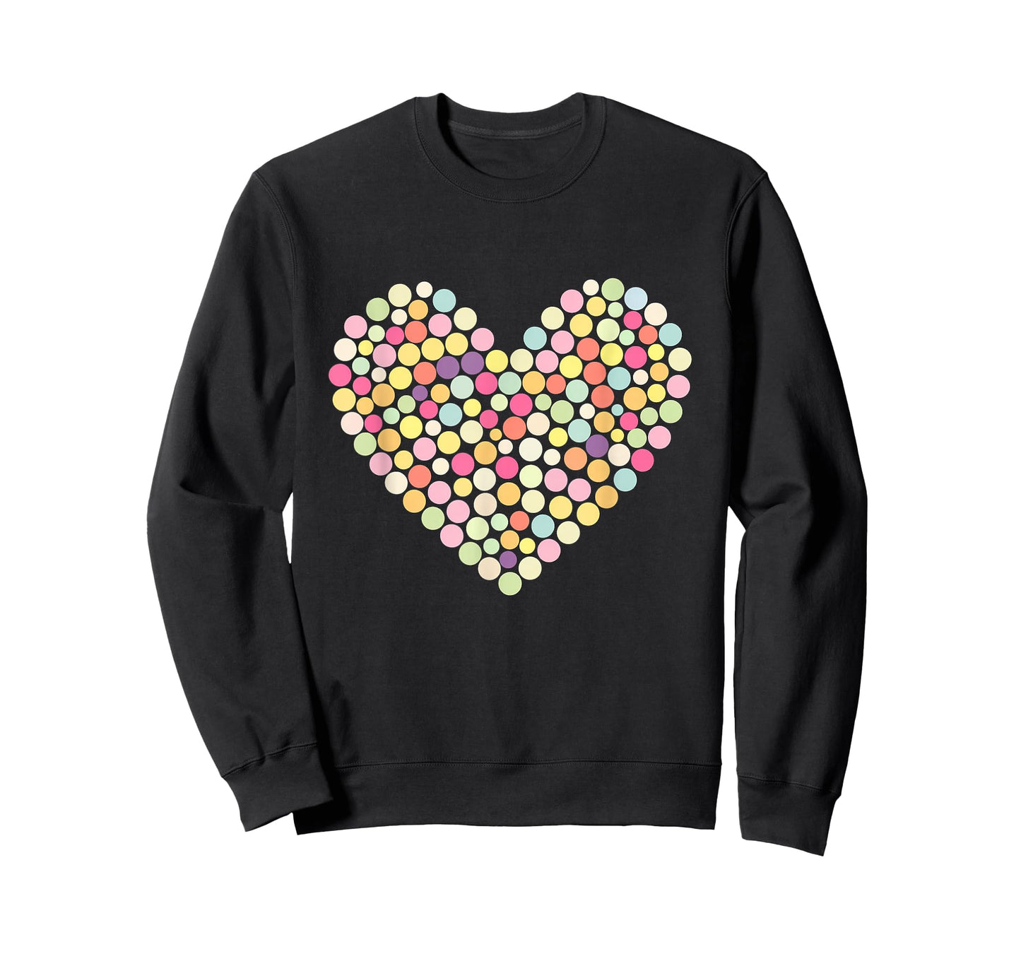 Colorful Heart Pastel Color Polka Dot Tops T-Shirt