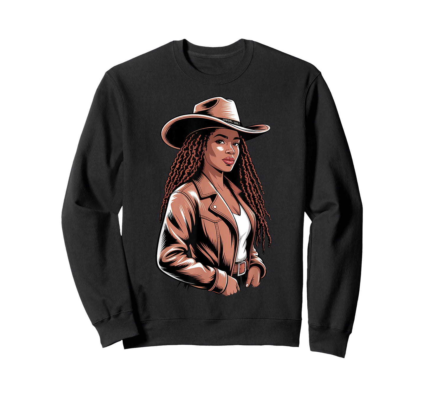 Loc'd Black African American Cowgirl Western Country Locs T-Shirt