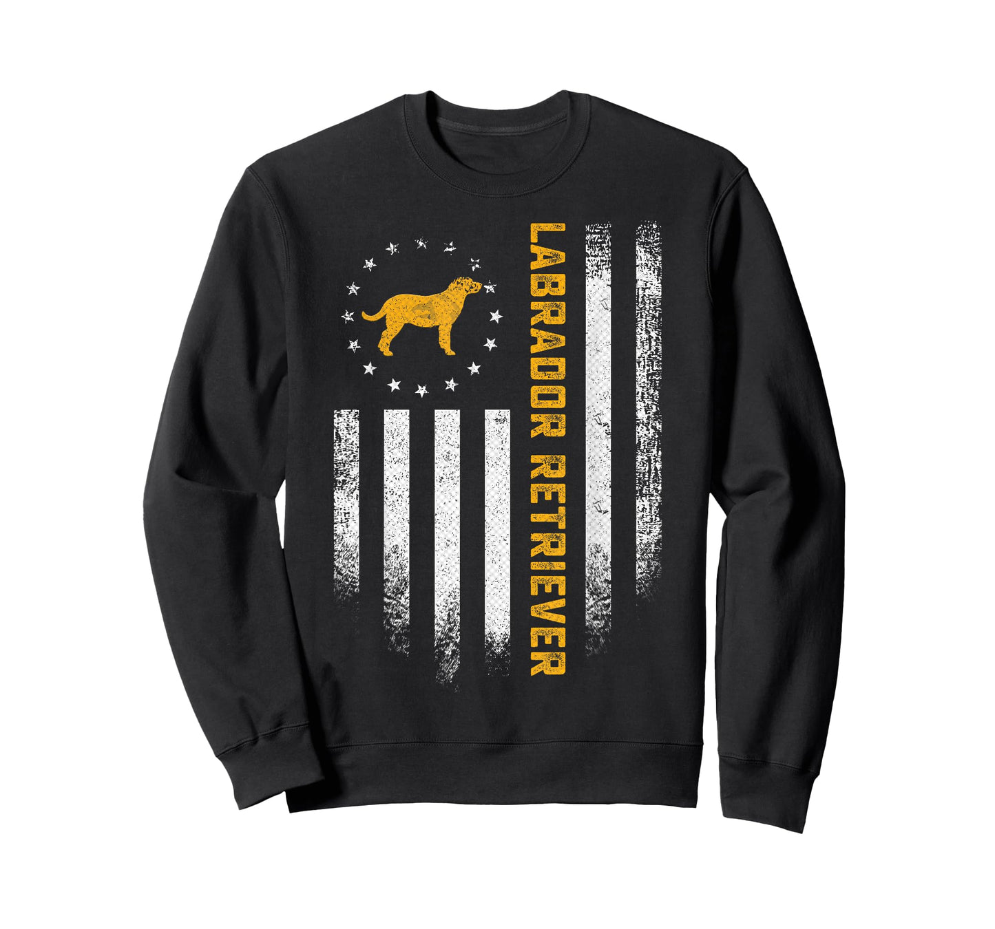 Vintage USA Flag Love Labrador Retriever Dog Lab Silhouette Women Kids Men T-Shirt