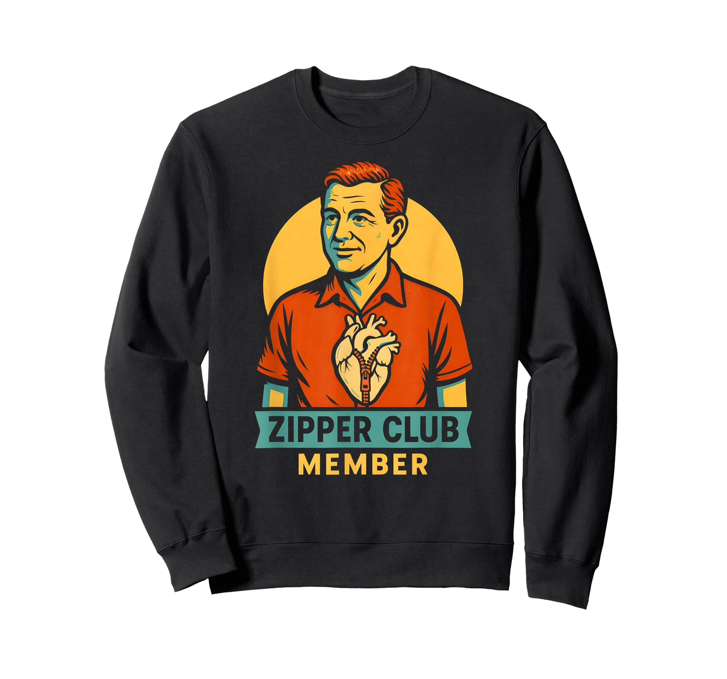 Heart Surgery Zipper Club Member Fun Mens Get Well T-Shirt