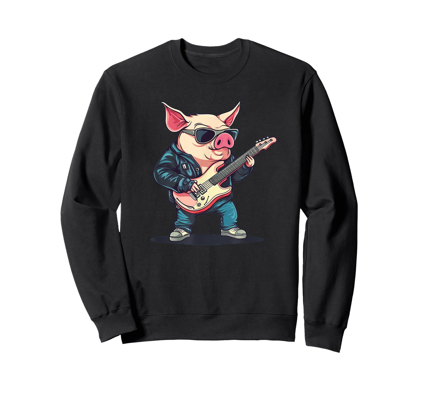 Hog Wild Pig Playing Guitar Costume for Man and Woman T-Shirt