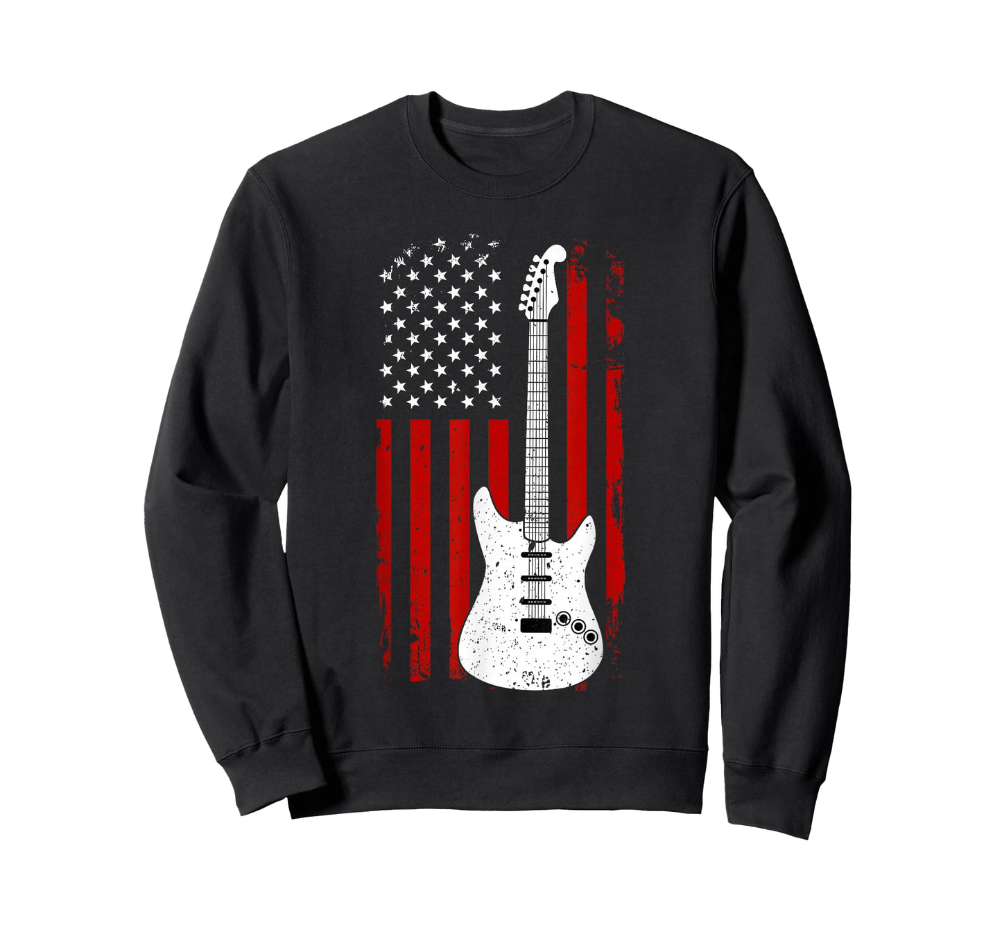 Guitar American US Flag Music Player Electric Guitarist Gift T-Shirt