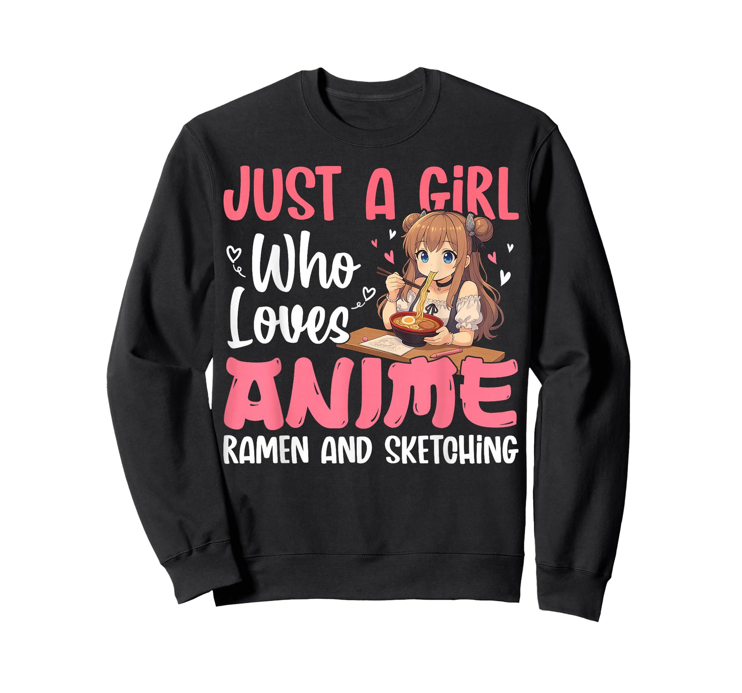 Just A Girl Who Loves Anime Ramen and Sketching, Japan Anime T-Shirt